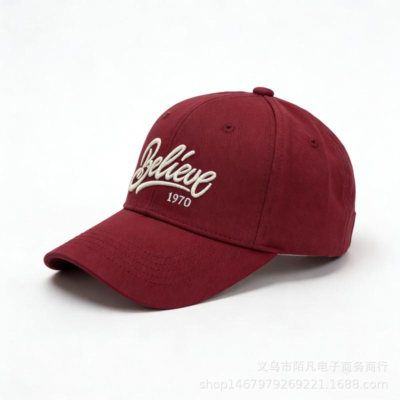 Spring and summer new letter embroidered baseball cap men's and women's fashion versatile trend sun hat travel sun protection cap