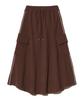 PEACE MAKER Ewp Line Cargo Sweat Skirt (Brown)