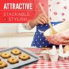 Bakken Swiss Cookie Sheet 3 Piece Set Non-Stick Stackable Baking Pans Deluxe Ceramic Coating – Dishwasher Safe Home Baking