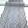 Renda Elástica Cinza de 21,5cm de largura, Tecido de Renda Elástica Spandex para Lingerie, Sutiã, Roupa Íntima, Vestuário, Costura e Artesanato