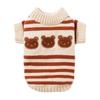 Warm Striped Pet Sweater Small To Medium Dogs Cats Winter Knit Clothing