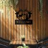 Deer Metal Wall Art Deer Pine Tree Wall Decor Metal Deer Welcome Sign Wall Decor Metal Wall Hanging