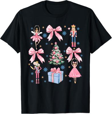 Women's Nutcracker Squad Ballet Dance Christmas T-Shirt Kawaii Graphic T Shirts  Tee - Men's Summer Cotton Graphic Tee