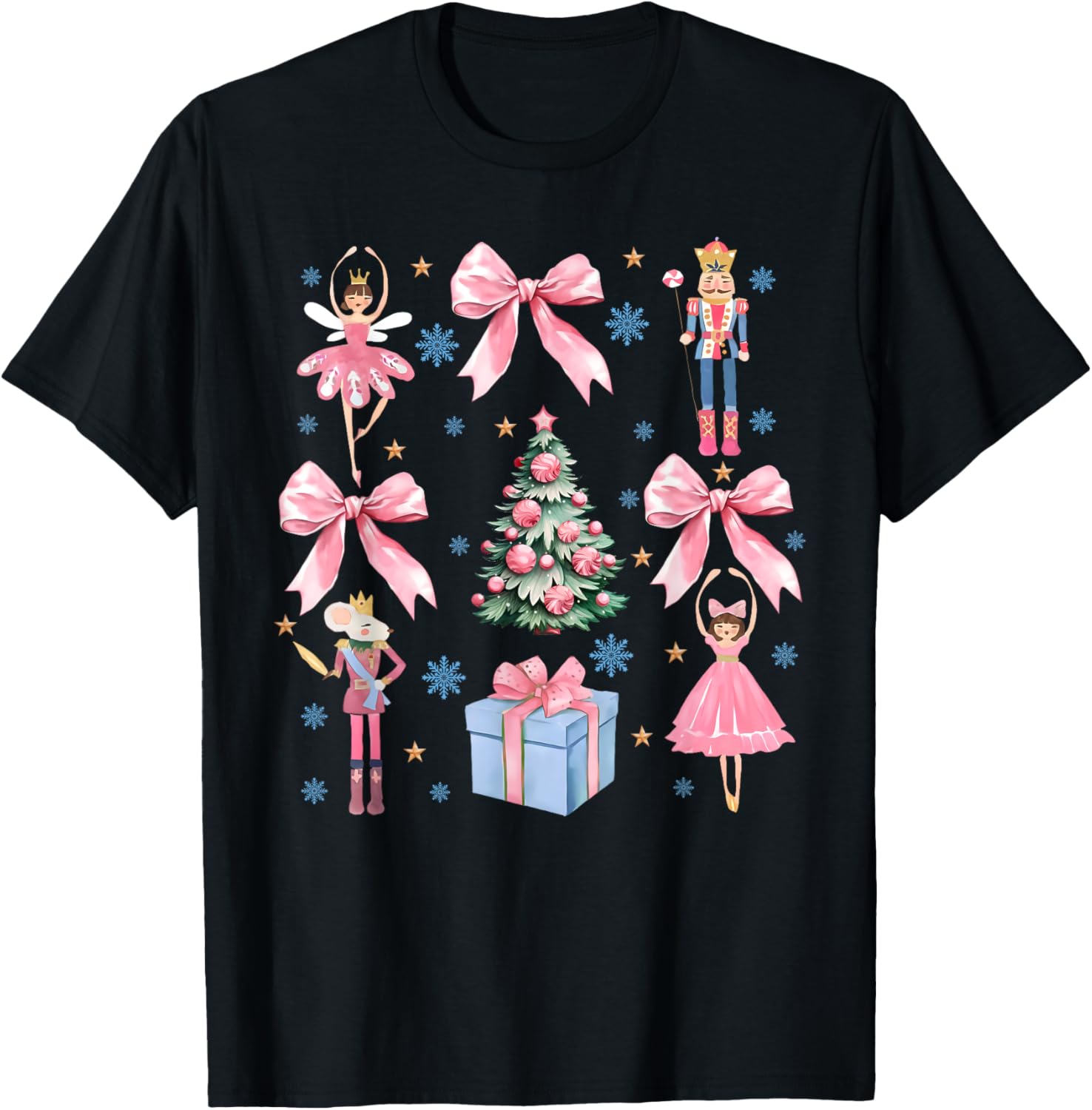 

Women s Nutcracker Squad Ballet Dance Christmas T-Shirt Kawaii Graphic T Shirts Tee - Men s Summer Cotton Graphic Tee S разноцветный