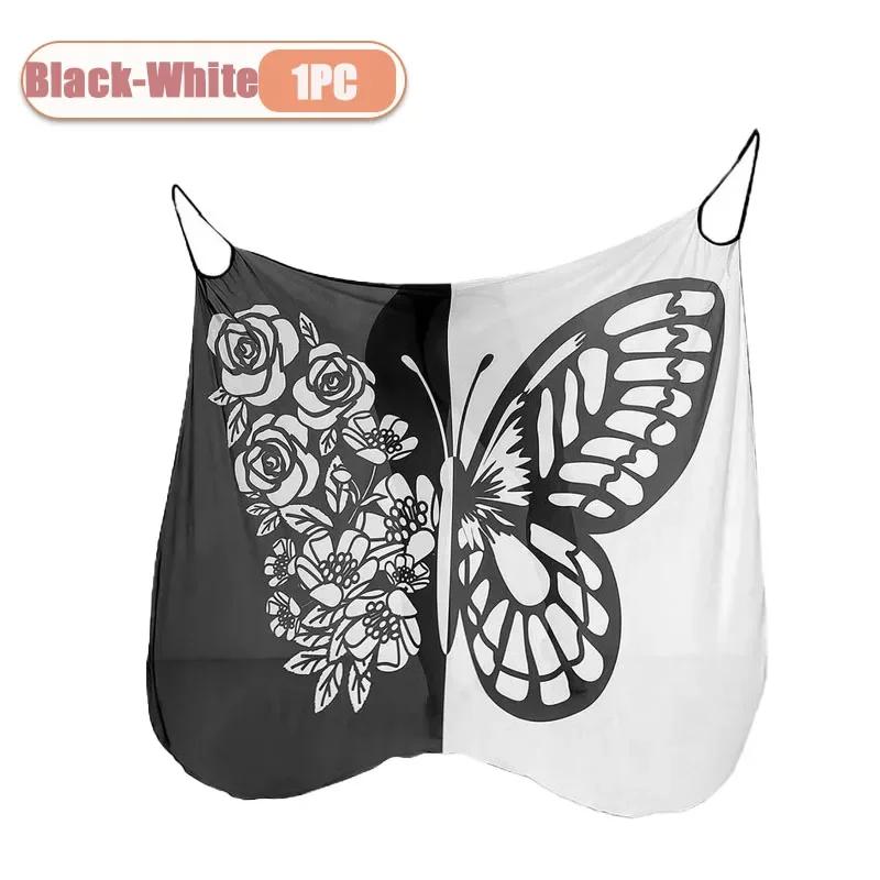 Butterfly Print Beach Dress Women One Piece Swimsuit Cover Up Summer Pool Party Lightweight Swimwear Sarong Quick Dry