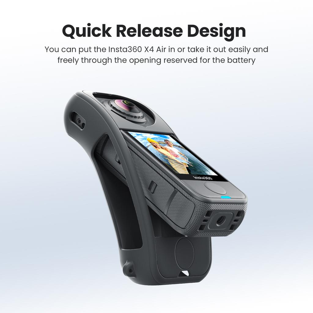 AMAGISN For Insta360 X4 Air Silicone Protective Case Shockproof Camera Body Cover with Lens Cap