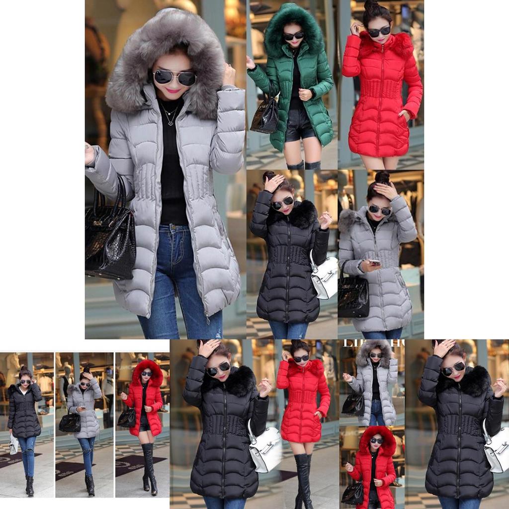 Stylish Winter Ladies Puffer Jacket With Luxurious Fur Hood For Ultimate Warmth