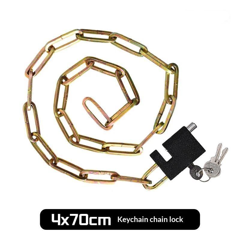 Anti Pry High Security Chain Lock Hardened Quenched Steel Waterproof Rust Proof Ideal for Bike Motorcycle Parking Protection