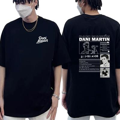 Dani Martin Album Pattern Retro Tshirt Mens Womens Fashion High Quality Oversized Tshirt Cotton Casual Hip Hop Tshirt