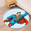 SUPERMAN Printed Round Rug Carpet Chair Rug Area Rug Entryway Doormats,for Office Chair Living Room Bedroom Kitchen Room.