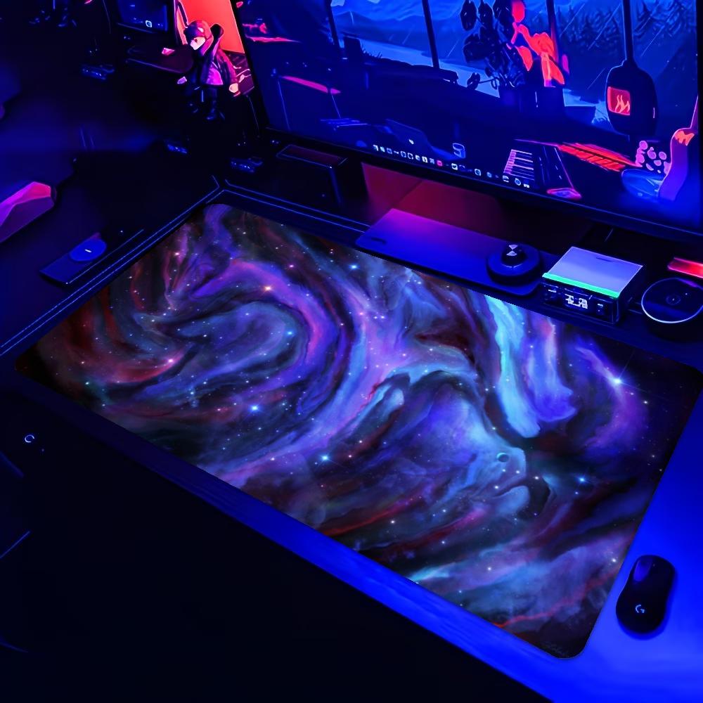 Large Non Slip Desk Pad Cosmic Swirl Nebula Star Sky Galaxy Art XXL Gaming Mouse Mat For PC Laptop Keyboard Game Desktop Surface
