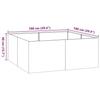 VidaXL Jardinière rouillé 100x100x40 cm acier inoxydable, pot de fleurs, support de plantes, lit surélevé, support de 860821