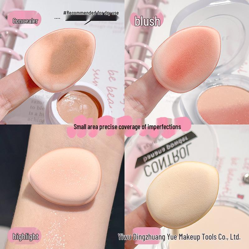 Mini Finger Puff Cushion - Super Soft Sponge for Loose Powder Setting and Concealing, Non-Absorbent