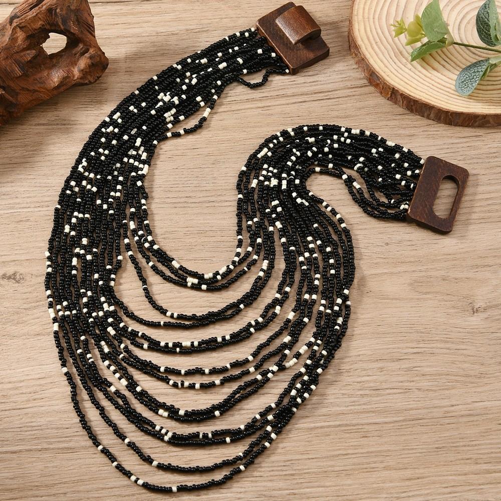 Multilayer Necklace With Acrylic Beads For Women Winter