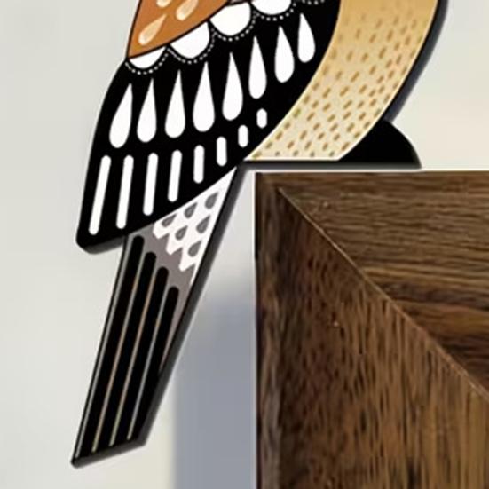 1 Pair Wooden Bird Door Topper Rustic Farmhouse Over The Door Corner Sign Left And Right Side Boho Bird Door Frame Decoration for Home Living Room