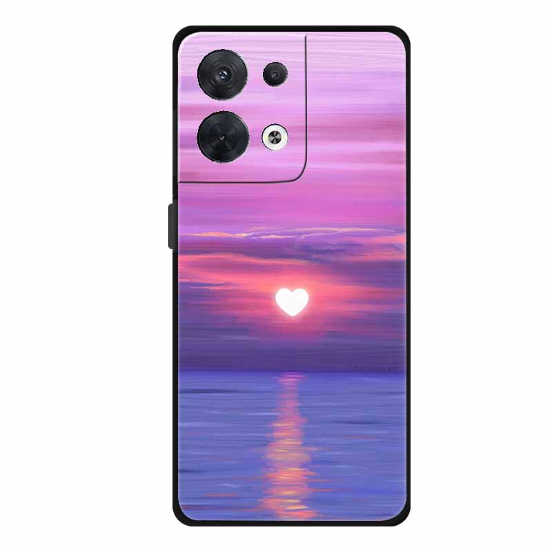 For Oppo Reno 8 5G Case Luxury Soft Silicone Love Back Cover for OPPO Reno8 Pro + Plus Coque Reno 8 Pro 5G Global CPH2359 Funda