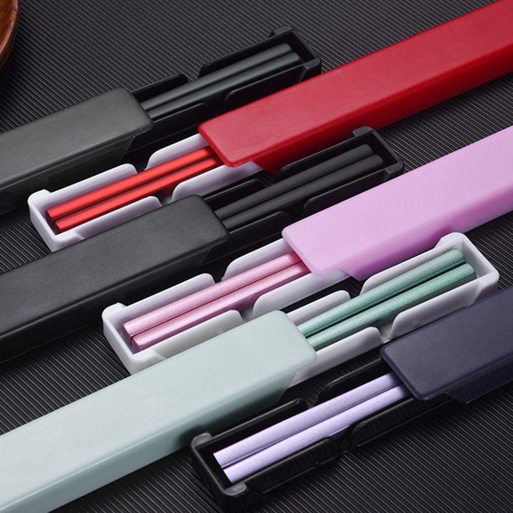 Portable Lunch Tableware 304 Stainless Steel Dinnerware Set Chopstick Lunch