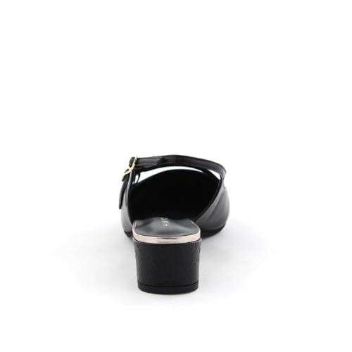 HIMIKO/Himiko/Double Belt Slingback Pumps/651506 Black 230