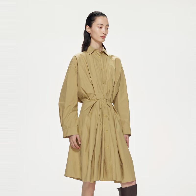 

JNBY 2023 Spring Irregular Hem Shirt Collar Dress L