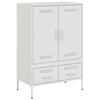 Highboard White 68x39x101.5 Cm Steel