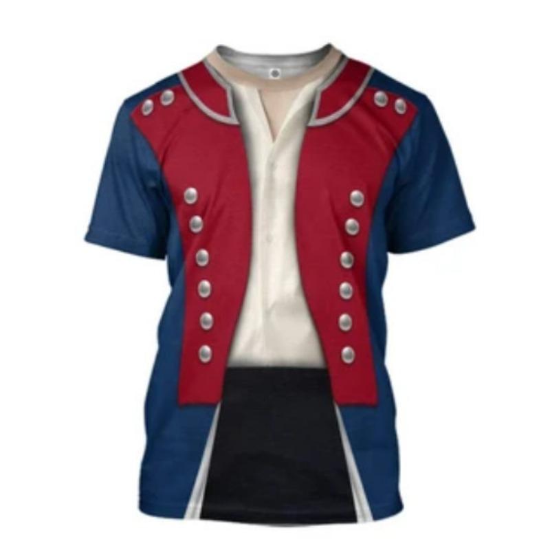 Male Historical Figure's 3D Personalized Printed Clothing Short Sleeved 3D T-shirt