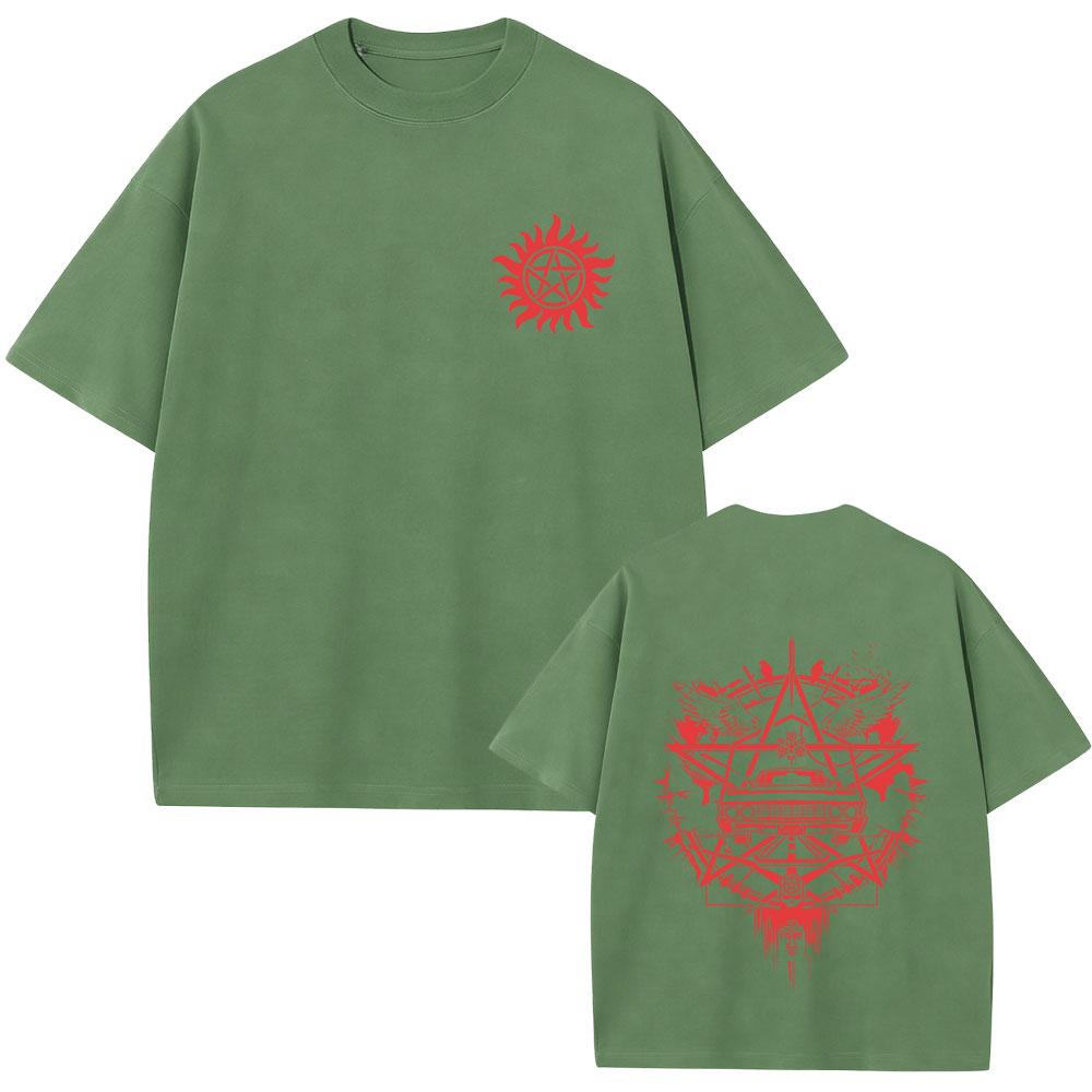 Supernatural Graphic Tshirt Summer Unisex Women Fashion Casual Soft Cotton Short Sleeve Unisex Cosplay Oversized Crewneck Tshirt