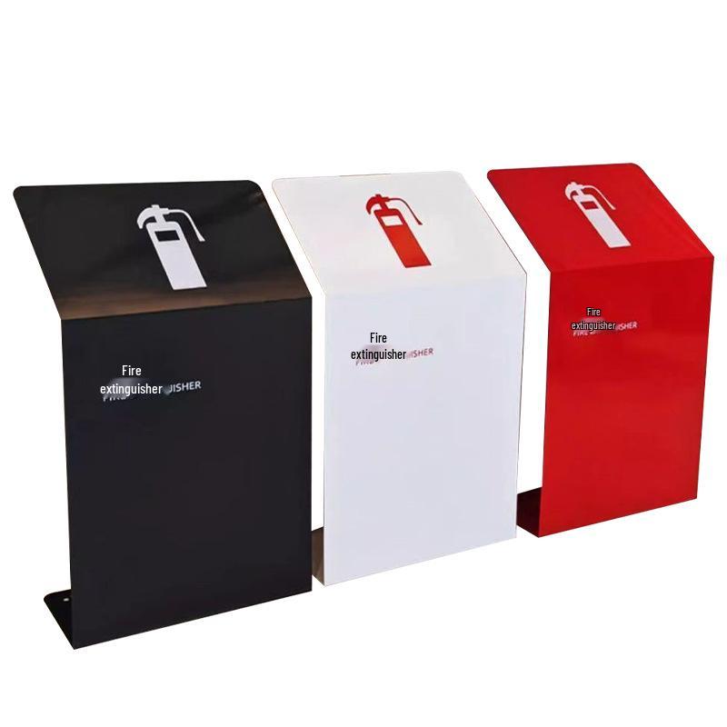Minimalist Titanium Fire Extinguisher Box for Shopping Malls and Hotels