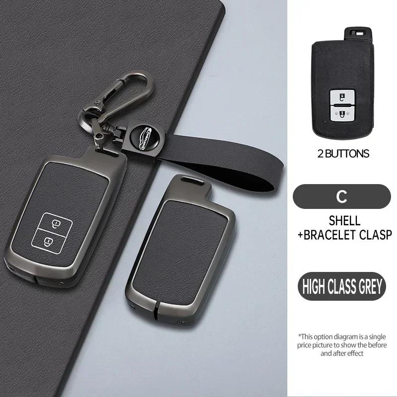 

Leather Car Key Case Remote Fobs Protector Cover For Toyota Land Cruiser LC300 Fortuner Hilux Harrier Camry Mirai Corolla Venza