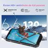 Telephone Portable Incassable 5G HOTWAV Hyper 7S 16Go+256Go Écran 6.6" 10800mAh Smartphone Robuste Android 15 Dual SIM/NFC Noir