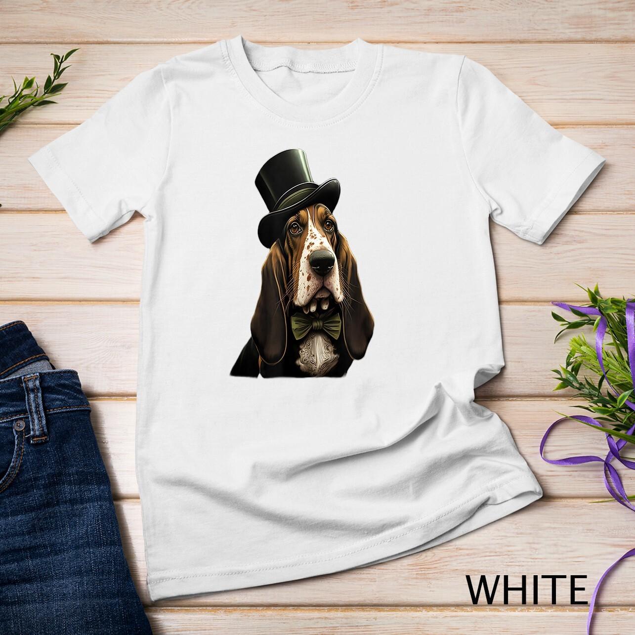 Hat Basset Hound Dog Lover Basset Hounds Unisex T-Shirt Mens Womens Tees Top 4XL