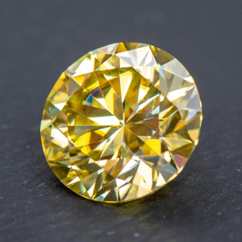 Růžový kulatý moissanitový diamant pěstovaný v laboratoři pro výrobu šperků DIY Materiály s tovární cenou
