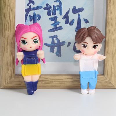Autocollant Décoration de Téléphone Ange Couché Chasseur de Démons K-POP, Figurine d'Action Boîte Aveugle, Cadeau Jouet pour Amis et Camarades de Classe