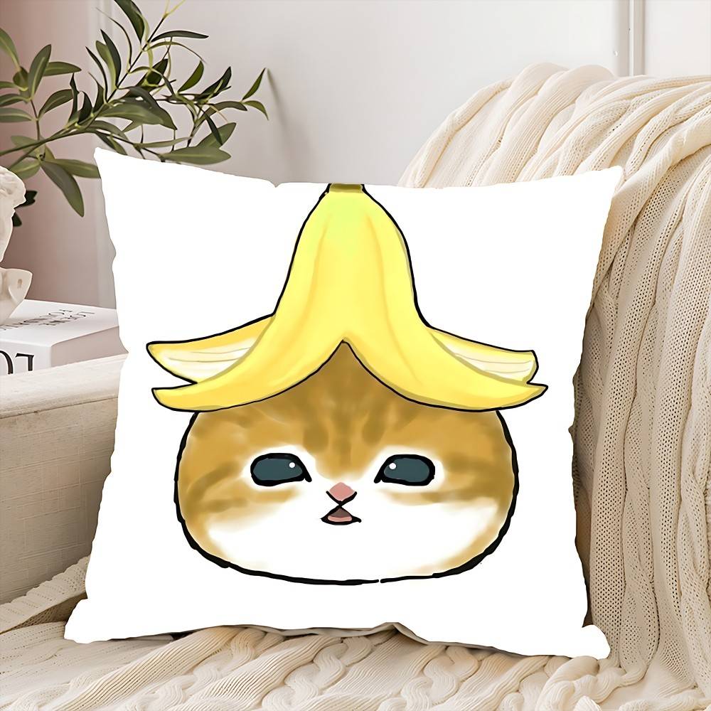 Hand Drawn Cute Cat Pillow Case Elegant Couple Home Living Room Bedroom Decorative Rectangle Pillowcase Sofa Cushion Cover