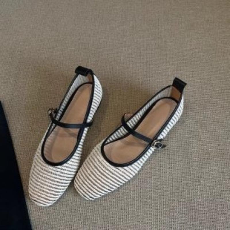 Fashion French Flat Cut-out Women's Summer Wear 2025 New Slip-on Single Shoes