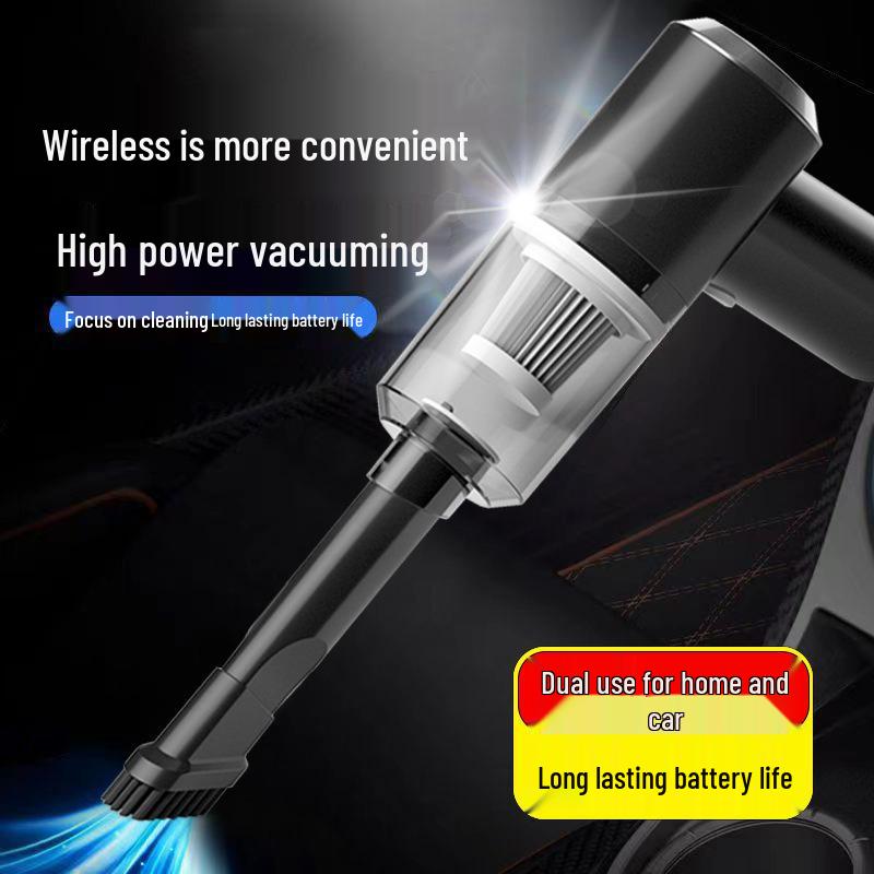 Handheld Mini Car Vacuum Cleaner with Large Suction & Wireless Blower for Pet Hair Removal