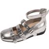 Silver French ballet style thick-soled shallow mouth inner height-increasing single shoes for women's summer 2025 new models with skirts Mary Jane s