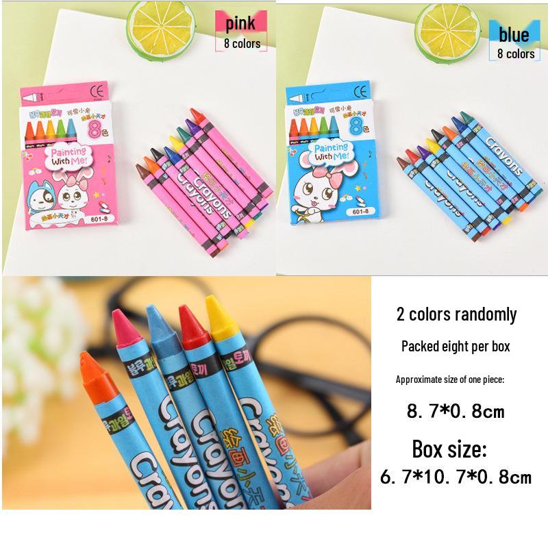 

8 or 12-Color Crayon & Oil Pastel Set for Kids - Art Supplies, Kindergarten Prizes & Gifts
