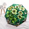 Stained Garden: A Vibrant Floral Window PanelUmbrella, Portable 3-Fold Compact Umbrella for Men & Women Gift