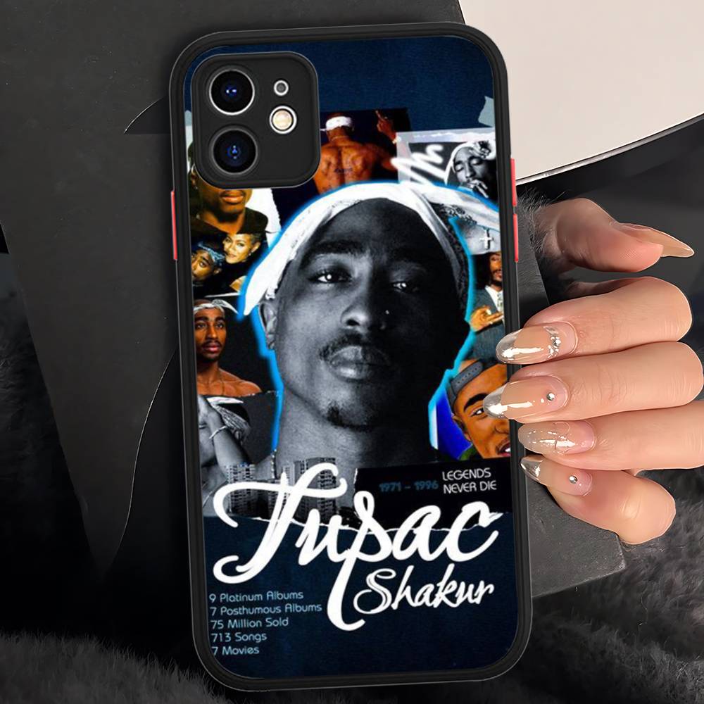 American Rapper T-Tupac S-Shakur Matte Transparent Phone Cover For IPhone Case 16 15 14 13 12 11 Pro Max X XS Max Plus