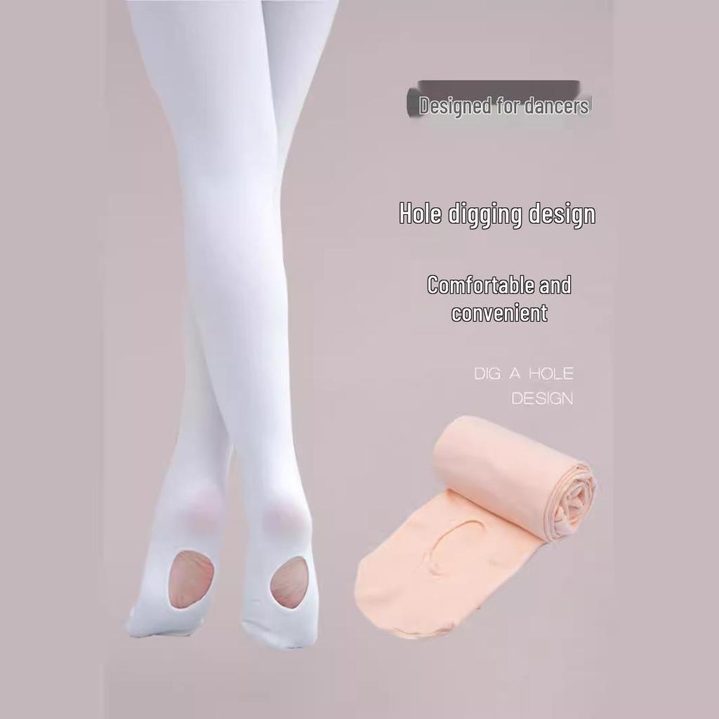 90D Girls Ballet Dance Tights - Seamless Exam Special Children's Socks