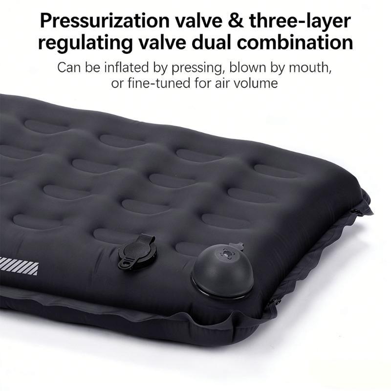 Extremely thin 2.75 In Depth Push To Fill Inflatable Seat Pad For Hiking Backpacking With Mini 5x8x10cm Carry Size
