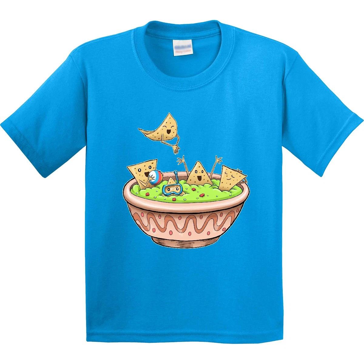Inktastic Nachos Partying In Guacamole Youth T-Shirt Food Avocado Guac Nacho Fun 160