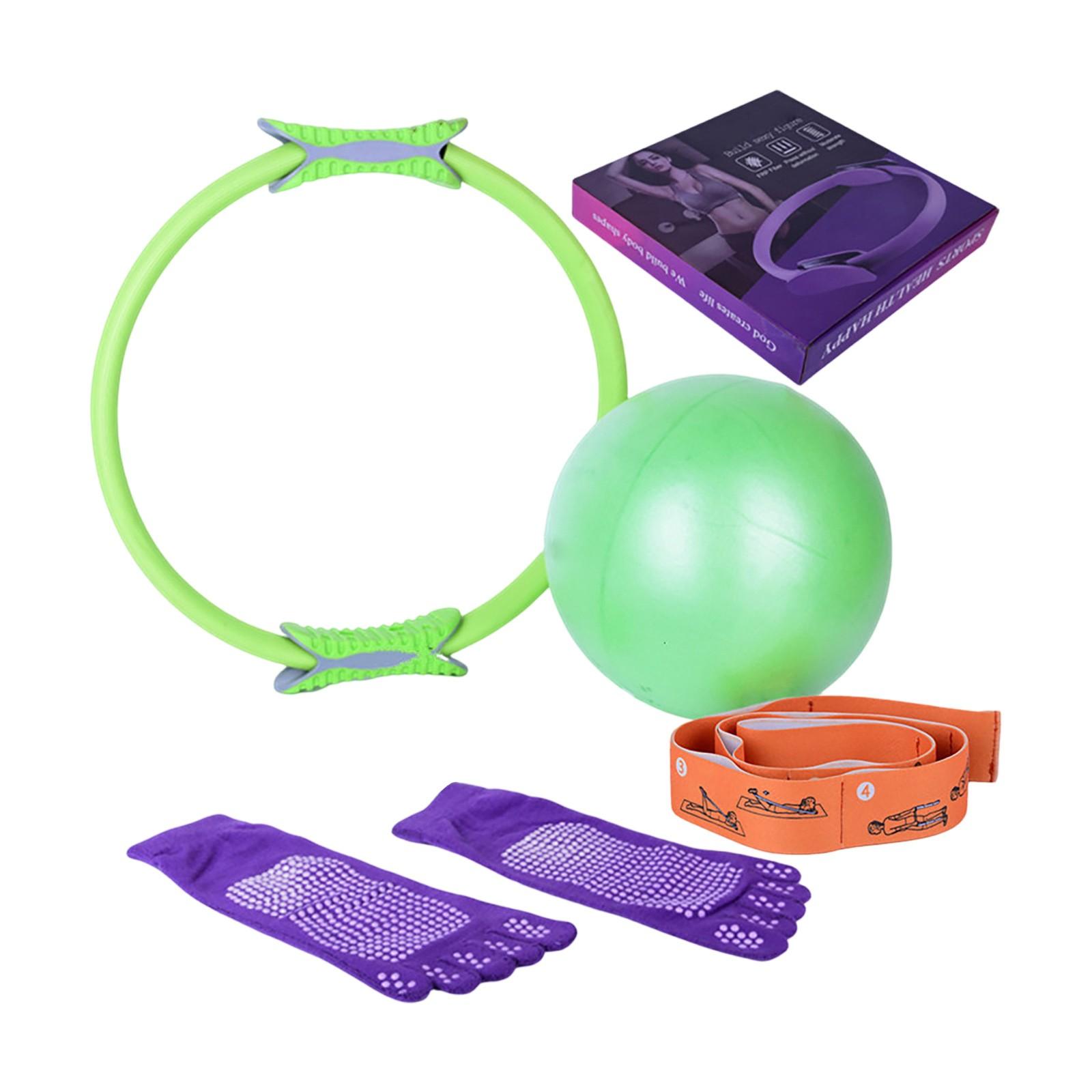 

Набір для фітнесу з 13 предметів для йоги, пілатесу та фітнесу, для домашніх вправ, для початківців, для йоги, аксесуари One Size зелений