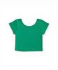 Bonseullipi Ocean Wave Rib Crop Tee (Green)