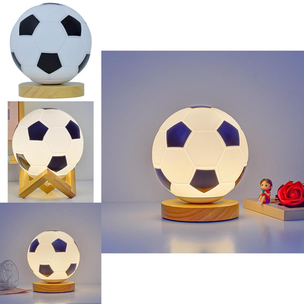 Soccer Led Night Light With Button Switch For Bedroom Decorations