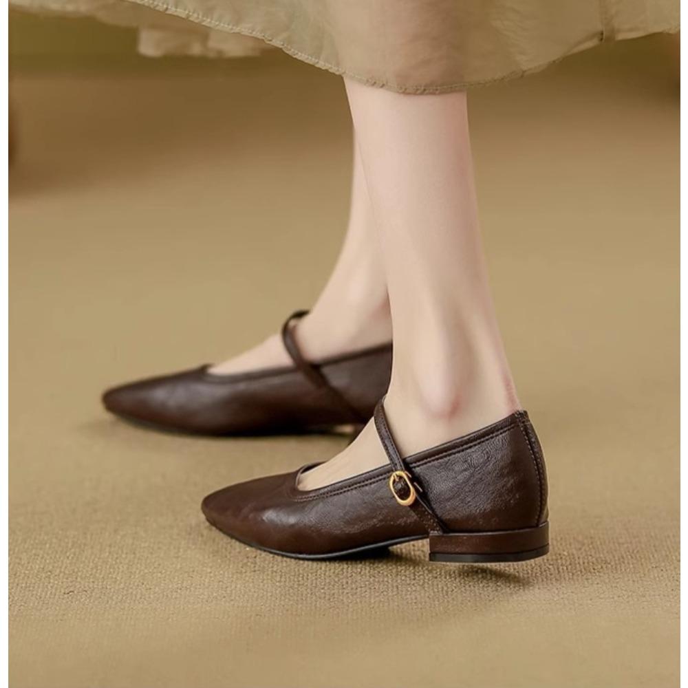 

Square Toe Women Mary Jane Shoes Fashion Elegant Heeled Shoes 2026 Autumn Shallow New Luxury Dress Designer Mujer De Zapatos 40 шоколадний