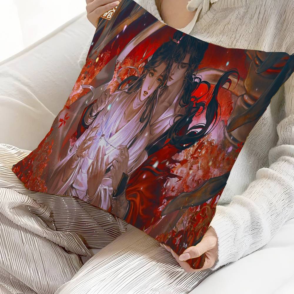 Anime Heaven Official's Blessing Stitch Lucky Dragon Pillow Cover Sofa Cushion Cover Home Room Decoration Children Gift