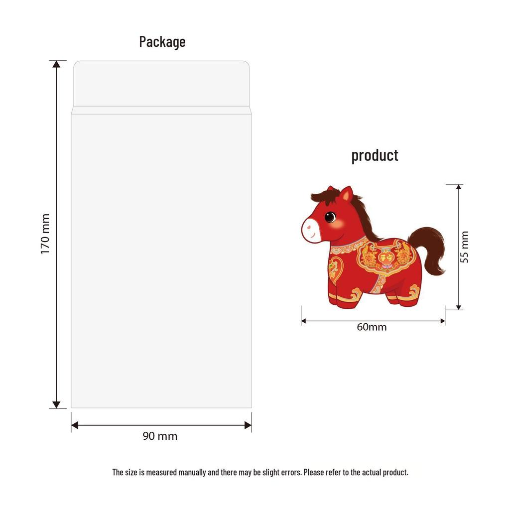 Three-Dimensional Year of the Horse Pendant: Scented Sachet Keychain for Luck and Wealth