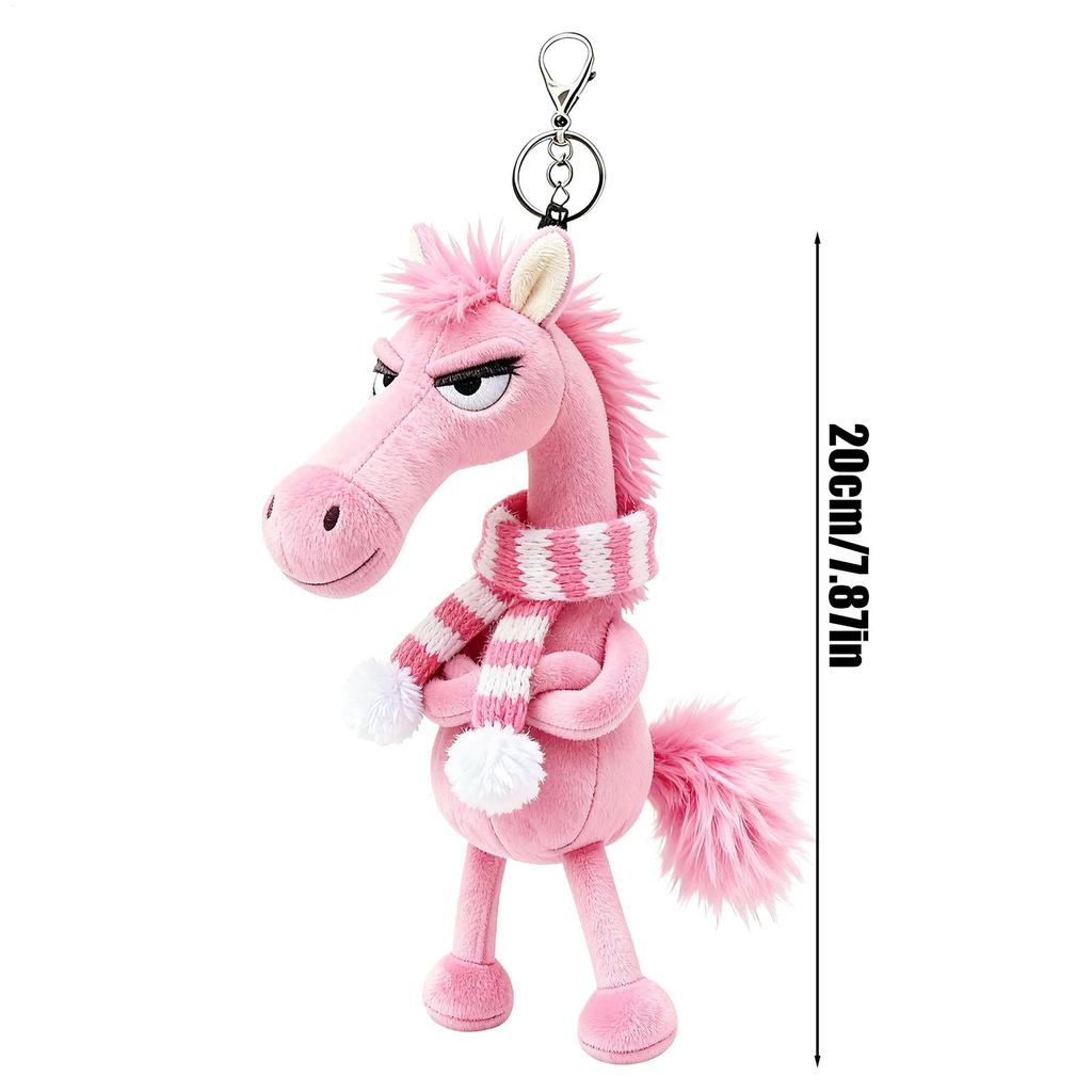 Plush Keychains Fashion 2026 Year Of The Horse Plush Keyring Horse Keyring Backpack Pendant for Men Women Boys Girls Youth Teens