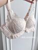French pure lace sexy women without steel ring, double breasts, anti-sagging bra cover set burst
